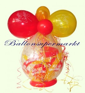 Geschenkverpackung-Geburtstag-im-Ballon-Happy-Birthday Originelle Geschenkverpackung, Geschenk im Ballon