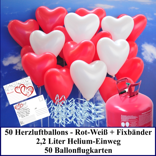 Luftballons-zur-Hochzeit-steigen-lassen-rot-weisse-Herzluftballons-Helium-Set-mit-Ballonflugkarten