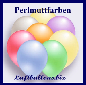 Luftballons in Perlmutt.Farben