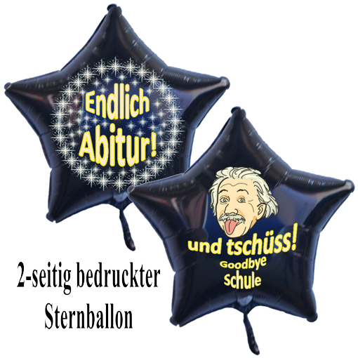 Luftballon Abitur endlich geschafft und tschüss Schule